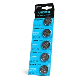 Батарейка літієва Videx CR2430 5шт BLISTER CARD VIDEX (23461-000)