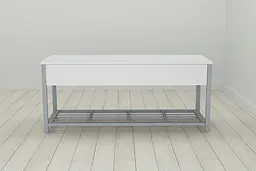 Банкетка з ящиком Ferrum-decor Дрейк 2 550x1200x400 метал Сірий ДСП Білий 16 мм (FRD-103080) - мініатюра 3