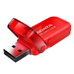 USB флеш накопичувач ADATA 32GB UV240 Red USB 2.0 (AUV240-32G-RRD) - мініатюра 2