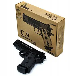 Іграшковий пістолет для страйкболу Airsoft Gun C.9 реалістична ігрова модель Чорний - мініатюра 2