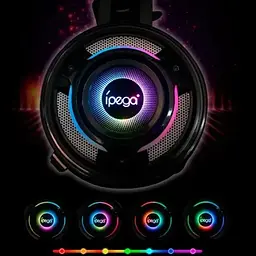 Ігрові геймерські навушники IPega Gaming PG-R008 з мікрофоном і RGB подсвіткою чорні - мініатюра 3