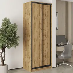 Шафа-купе дводверна MebelStar Уні BG 2ДСП 90x60x240 см Дуб тахо (MBS-10485)