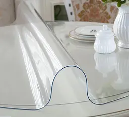 М'яке скло Прозора силіконова скатертина на стіл Soft Glass Захист для меблів 2.8х1.0м (товщина 1.5 мм) - мініатюра 5