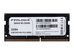 Модуль пам'яті PrologiX 8 GB SO-DIMM DDR4 3200 MHz (PRO8GB3200D4S)