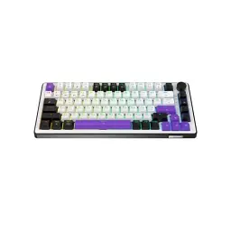 Клавіатура бездротова Hator Hellyberry HK75, White/Violet, Bluetooth / USB 2.4GHz / USB, механічна (перемикачі Hellyberry Linear), формат 75% (82 кнопки), RGB підсвічування з індивідуальним налаштуванням кожної кнопки, UA/EN, акумулятор 4000 mAh - мініатюра 2