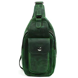 Модный рюкзак слинг на одну шлейку зеленый TARWA 17х7х33.5 см sum0028431 - миниатюра 7