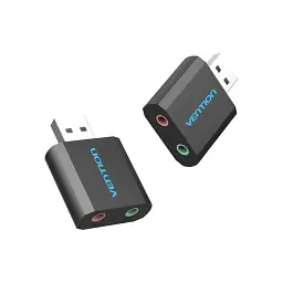 Звукова плата Vention Audio USB 2х3,5mm jack Metal (VAB-S17-B) - мініатюра 3