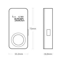 Розумний лазерний далекомір Xiaomi HOTO Smart Laser Tape Measure (QWCJY001) - мініатюра 7