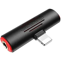 Перехідник Borofone BV7 Light Lightning digital 3.5 audio converter Black - мініатюра 2