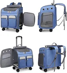 Візок-рюкзак для переноски собак і котів Voyager Pet LVGB2010 з телескопічною ручкою і 4-ма колесами - мініатюра 6