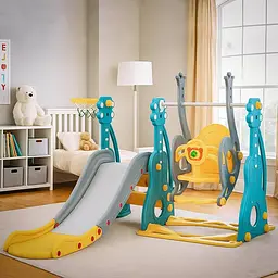 Дитячий ігровий комплекс Mealux Ariel Yellow / Blue / Grey (KD-B252 Yellow / Blue / Grey) - мініатюра 4