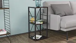 Етажерка 3/34 Ferrum-decor Серії Коннект 73x34x28 чорний ДСП Венге 16мм (FRD-105548) - мініатюра 2