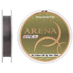 Шнур Favorite Arena PE 100 м (silver gray) 0.3/0.09 мм 6.5 lb/3 кг