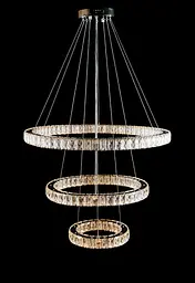 Світлодіодна люстра Splendid Ray L50603/70+50+30/3 LED з кришталем, хром, 160 Вт, з пультом і димером - мініатюра 5