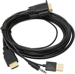 Кабель-перехідник VGA на HDMI 1080P, 1,8 м - мініатюра 2