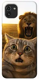 Чохол Demsky Shocked cat and lion для Samsung Galaxy A03