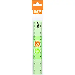 Лінійка Yes Orange Line 15 см кольорова прозора (370728) - мініатюра 2