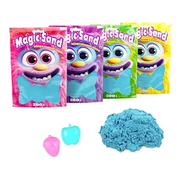 Кінетичний пісок Strateg Magic sand блакитний 200 г (39401-3) - мініатюра 2