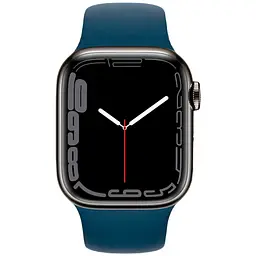 Смарт-годинник Apple Watch Series 7 GPS + Cellular 41mm Graphite Stainless Steel with Abyss Blue Sport Band [MKHJ3] [62620] - мініатюра 2