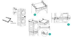 Gorenje З'єднувальна планка для пральних (глибиною -44 і 47 см) та сушильних машин (глибиною 51 см) - мініатюра 5