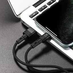 USB Cable Hoco U82 Cool Grace MicroUSB Black 1m - мініатюра 3