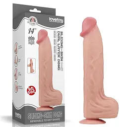 Фалоімітатор - Sliding-Skin Dual Layer Dong 14" Flesh