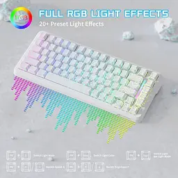 Клавіатура Attack Shark X82 Pro RGB HE Magnetic Switch Wireless White Contour Line (AS-6972792470702-WCL) [166727] - мініатюра 4