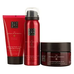 Подарунковий набір Rituals The Ritual of Ayurveda Trial Set: скраб для тіла 125 г + гель-піна для душу 50 мл + крем для тіла 70 мл - мініатюра 2