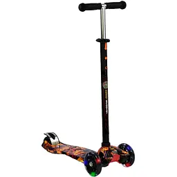 Самокат дитячий Best Scooter 59х17х26 см Чорно-жовтогарячий 000231414