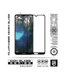 Захисне скло для HUAWEI Y6 (2019), Icon, 2.5D загартоване скло, повне проклеювання, глянсове, удароміцне, з олеофобним покриттям, сумісне з чохлами, міцність 9H, проста установка, ArmorStandart (ARM55986-GIC-BK) - мініатюра 2