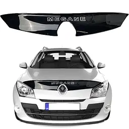 Дефлектор капота мухобійка Renault Megane III 2008-2014 Voron Glass