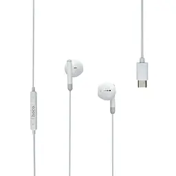 Дротові навушники Type-C Hoco M93 Stereo вакуумні з мікрофоном 1.2m White - мініатюра 2