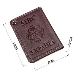 Компактна обкладинка на документи МВС України SHVIGEL 13979 коричневий - мініатюра 3