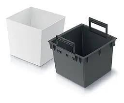 Горщик для квітів Prosperplast Urbi Low квадратний з вкладником 2 в 1 білий 300 мм (88519-449) - мініатюра 2
