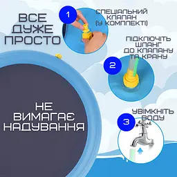 Басейн фонтан для собак великий розкладний 2в1 вуличний спринклерний душ Zmaker zoo0005462 - мініатюра 3