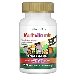 Мультивитамины для детей Gold Children's Multi-Vitamin and Mineral 60 жевательных таблеток NaturesPlus vit0005331