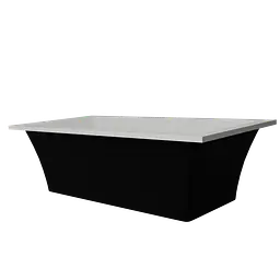 Ванна окремостояча глянцева Amidicon Tytul 185x85 чорна з литого каменю TYTUL_185_BLACK_HL, Чорний - мініатюра 6