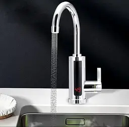 Водонагрівач проточної води Dеlimano rx-011 електричний кран з дисплеєм LCD змішувач з підігрівом води - мініатюра 7
