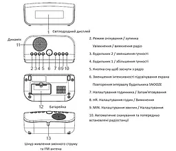 Радіо-годинник Muse M-12 CR - мініатюра 5