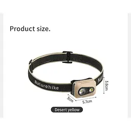 Ліхтар налобний Naturehike CNK2450ZM015, пісочний - мініатюра 2
