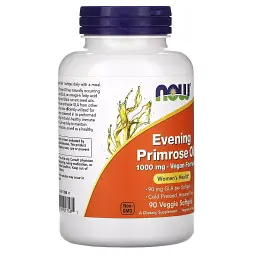 Олія примули вечірньої Evening Primrose Oil Now Foods 90 вегетаріанських капсул - мініатюра 2