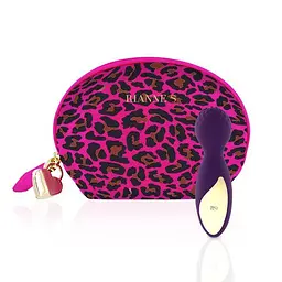 Вібромасажер Rianne S Lovely Leopard Mini Wand 12 см фіолетовий - мініатюра 2