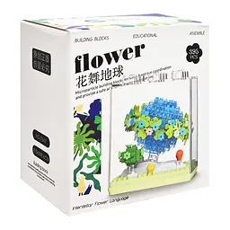 Дитячий конструктор Bambi Flower Language 7347 у колбі, 395 деталей