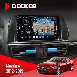 Штатна магнітола Mazda 6 2012-2015 Decker D9-011 4x64, DSP, 4G, 360 Decker (НФ-00005972)