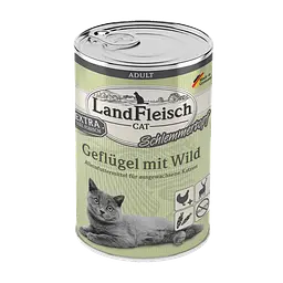 Консерви для котів LandFleisch Adult Cat Geflugel mit Wild (птах, дичина) 400 г