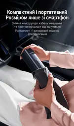 Автомобільний компресор UGREEN ET501 насос для шин від прикурювача 12 В тиск 3–150 psi 30 л/хв без навантаження автостоп за заданим тиском цифровий манометр ліхтар із попередженням і SOS захист від перегрівання пам’ять тиску швидкознімний адаптер Schrader перехідник Presta насадки для м’ячів і надувних виробів знімний кабель живлення 3 м знімний повітряний шланг 17 см двигун 120 Вт чорно-темно-сірий з помаранчевими позначками (35573) - мініатюра 10