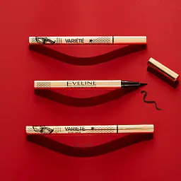 Підводка для очей Eveline Cosmetics Waterproof Variete Eyeliner ультра чорна 7 мл (LMKKEYEVARIE) - мініатюра 5