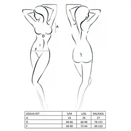 Еротичний комплект Passion AZALIA Set black L/XL - мініатюра 7