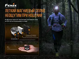 Налобний ліхтарик Fenix HL18R-T 500лм (5 режимів) Чорний із червоним - мініатюра 8