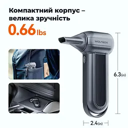 Бездротовий повітродув Wolfbox MF100 130000RPM 200g force (MF100) - мініатюра 10